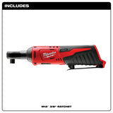 Milwaukee 2457-80 M12 Cordless 3/8" Ratchet Bare Tool Reconditioned - 2