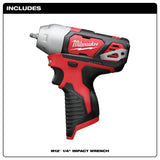 Milwaukee 2461-20 M12 1/4" Impact Wrench Bare - 2