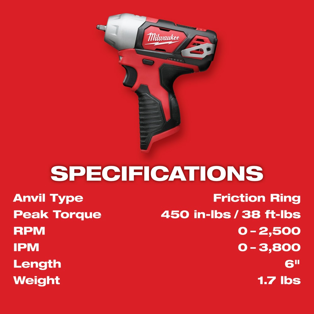 Milwaukee 2461-20 M12 1/4" Impact Wrench Bare - 4