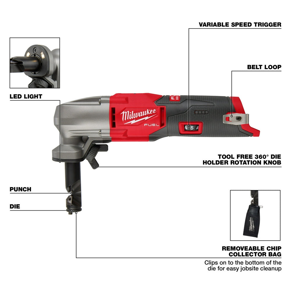 Milwaukee 2476-20 M12 FUEL 16 Gauge Variable Speed Nibbler - 4