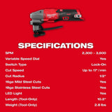 Milwaukee 2487-20 M12 FUEL 16 Gauge Scroll Shear Tool Only - 5