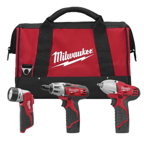 Milwaukee 2491-23 M12 12-Volt 3-Tool Combo Kit