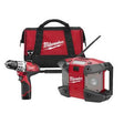 Milwaukee 2492-22 M12 12V Drill and Radio Combo Kit