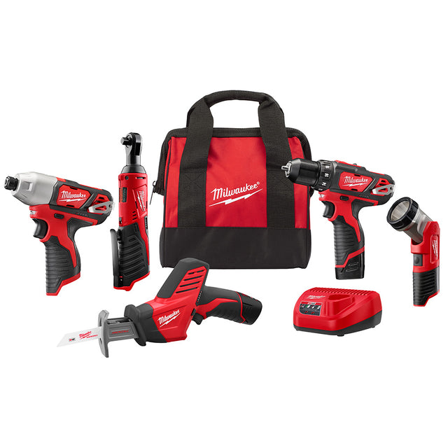 Milwaukee 2498-25 M12 5 PC SPECIAL BUY KIT