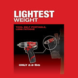 Milwaukee 2504-22 M12 FUEL 1/2" Hammer Drill Kit with Charger and Carrying Case (2 Batteries) - 5