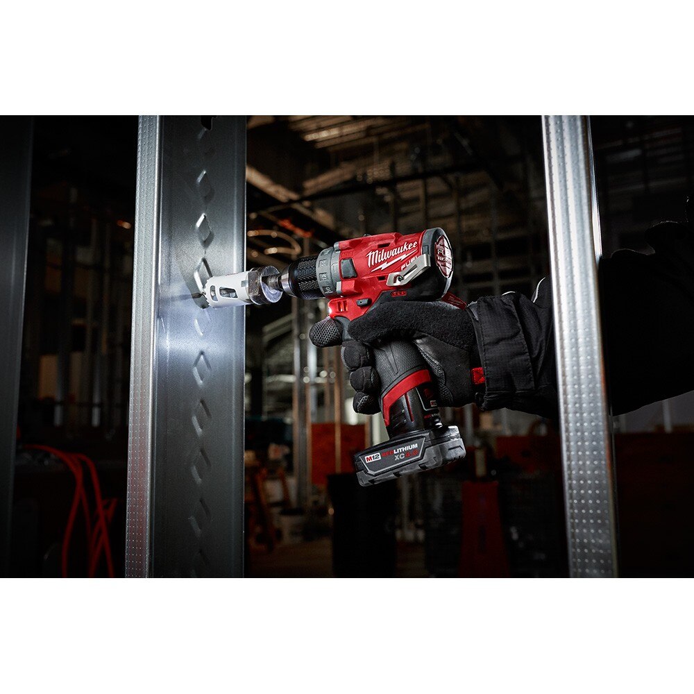 Milwaukee 2504-22 M12 FUEL 1/2" Hammer Drill Kit with Charger and Carrying Case (2 Batteries) - 9