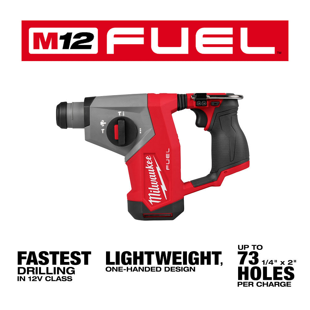 Milwaukee 2508-20 M12 FUEL 5/8" SDS Plus Rotary Hammer - 2