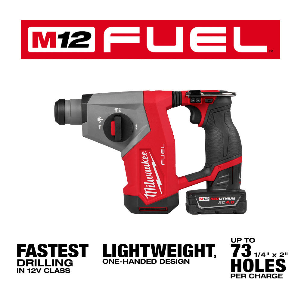 Milwaukee 2508-21XC M12 FUEL 5/8" SDS Plus Rotary Hammer Kit - 2