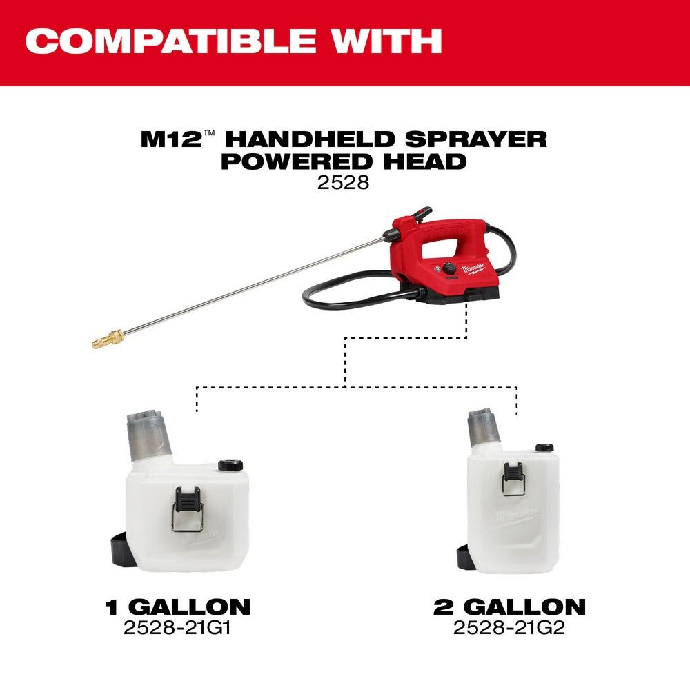 Milwaukee 2528-21G2 M12 2 Gallon Handheld Sprayer Kit - 5