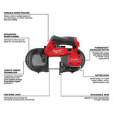 Milwaukee 2529-20 M12 FUEL Compact Band Saw -Tool Only 2-1/2" Cut Cap. - 7