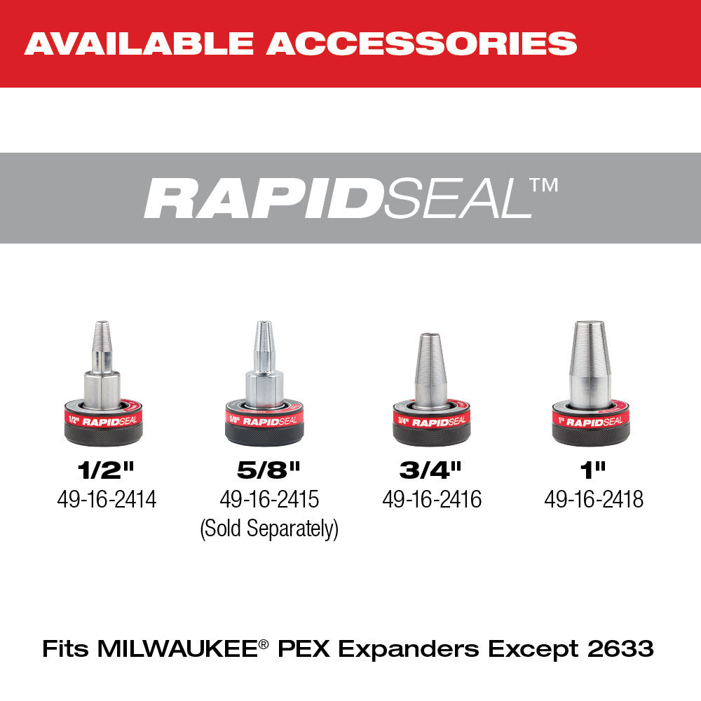 Milwaukee 2532-22 M12 FUEL™ ProPEX® Expander Kit w/ 1/2"-1" RAPID SEAL™ ProPEX® Expander Heads - 9