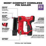 Milwaukee 2540-21 M12™ 23 Gauge Pin Nailer Kit - 4