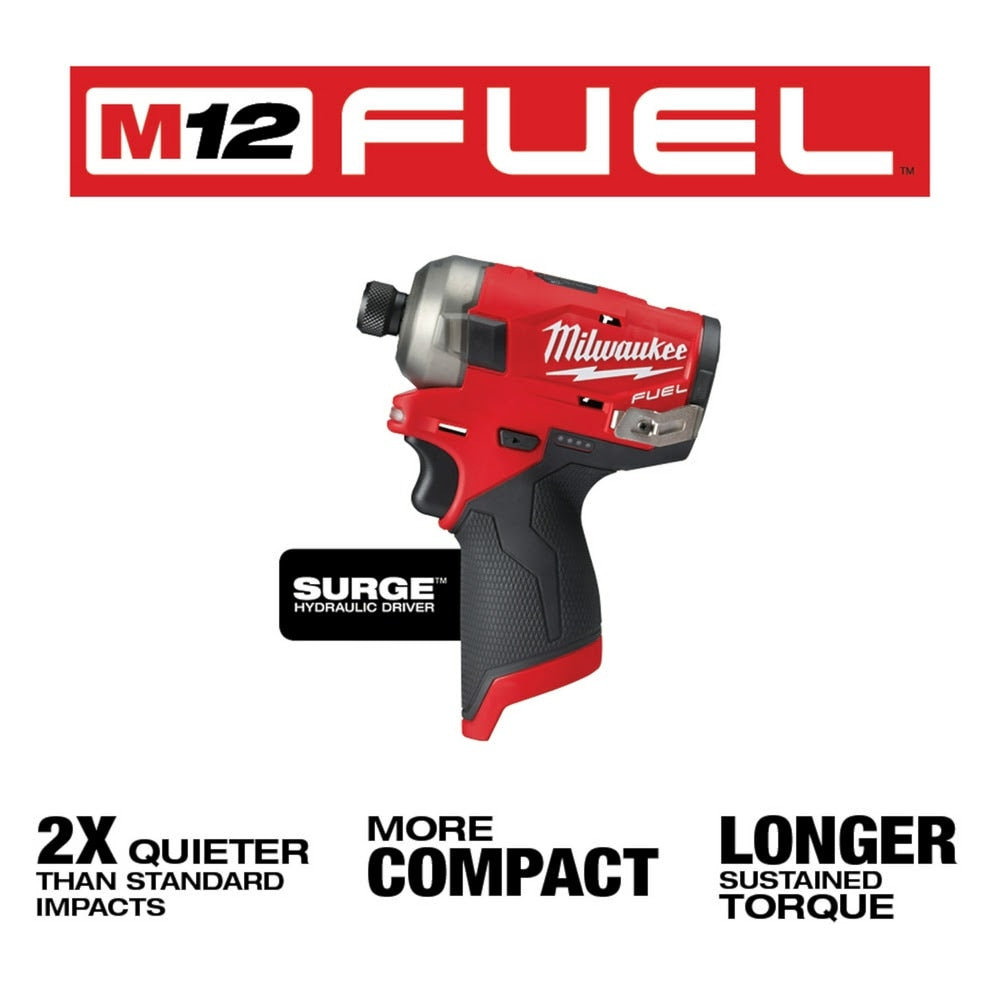Milwaukee 2551-80 M12 FUEL SURGE 1/4" Hex Hydraulic Driver Bare Tool (Reconditioned) - 3