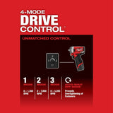 Milwaukee 2552-20 M12 FUEL Stubby 1/4" Impact Wrench - 7