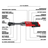 Milwaukee 2560-20 M12 FUEL 3/8" Extended Reach Ratchet Bare Tool - 4