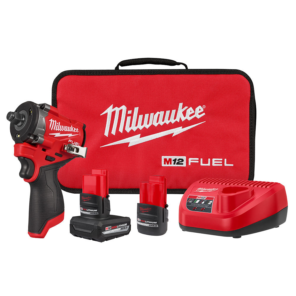 Milwaukee 2563-22 M12 FUEL Stubby 1/2" Impact Wrench Kit