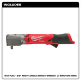 Milwaukee 2564-20 M12 FUEL 3/8" Right Angle Impact Wrench w/Friction Ring (Bare Tool) - 3