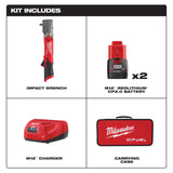 Milwaukee 2564-22 M12 FUEL  3/8" Right Angle Impact Wrench Kit - 2