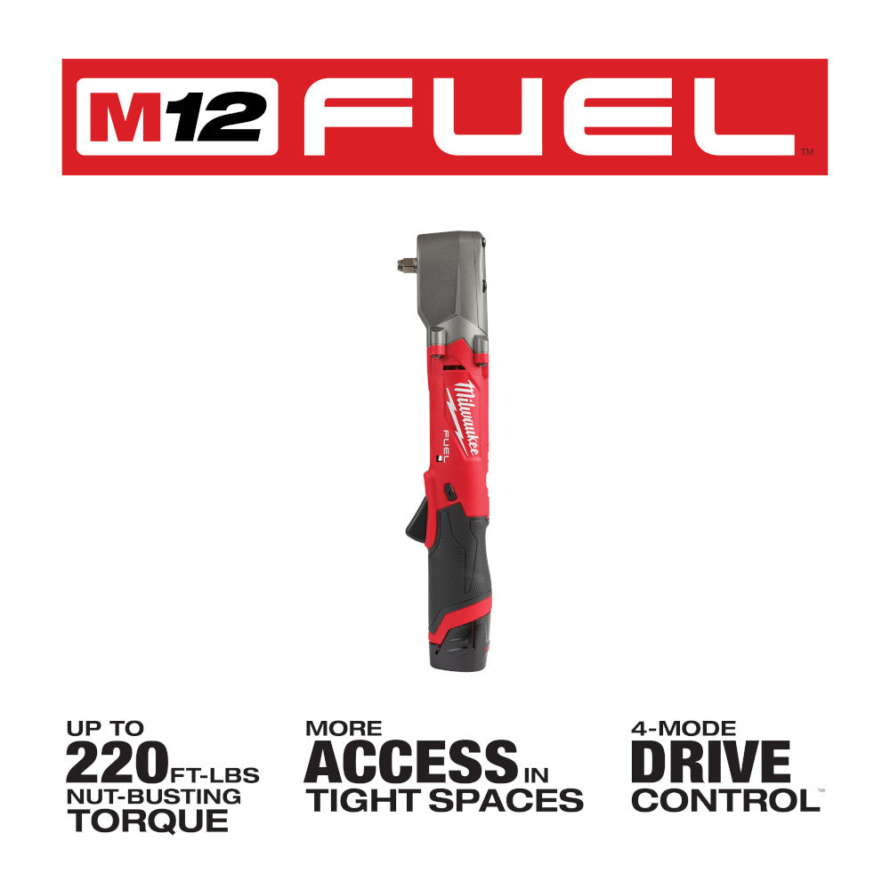 Milwaukee 2564-22 M12 FUEL  3/8" Right Angle Impact Wrench Kit - 3