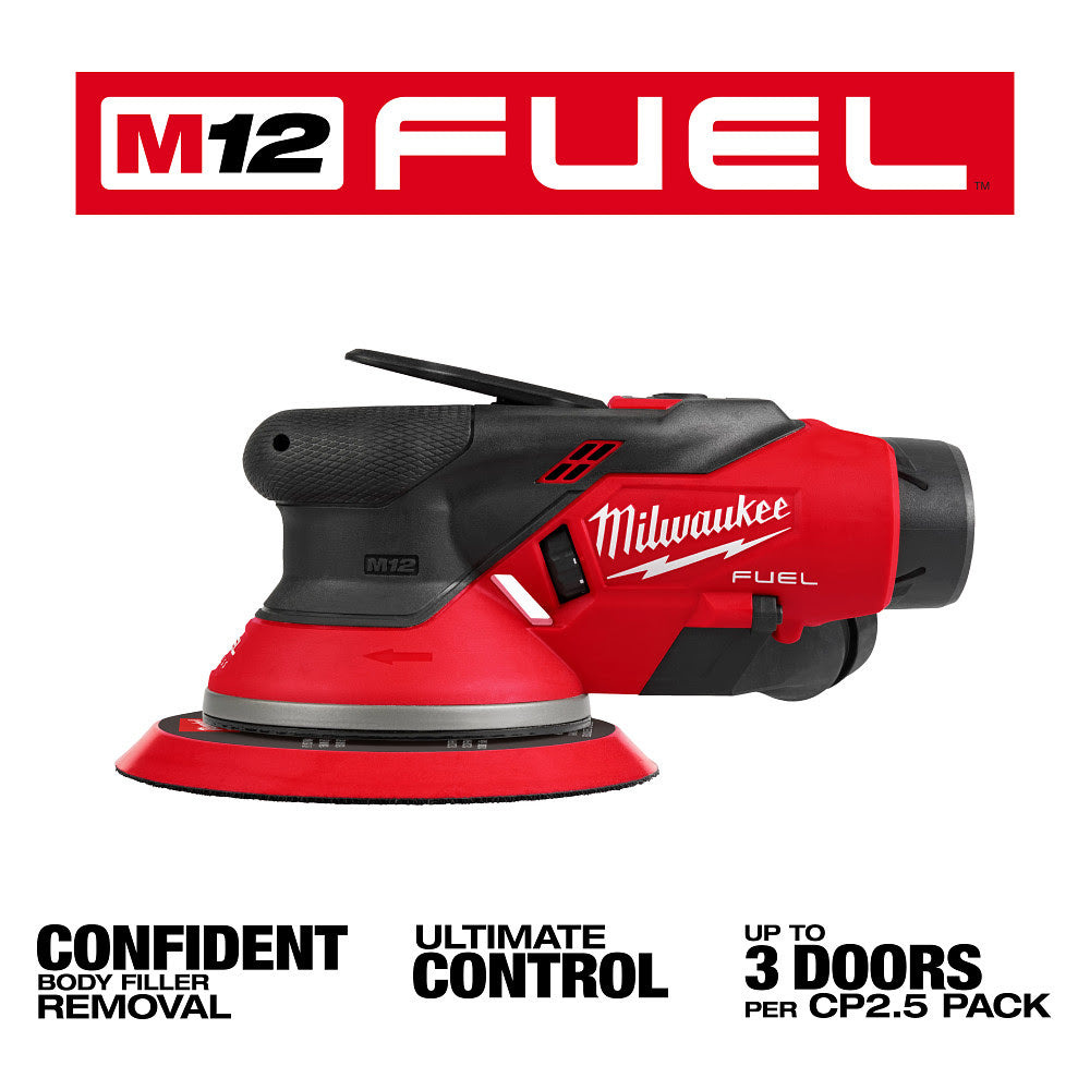 Milwaukee 2585-22CX M12 FUEL 6" Random Orbital Sander Kit (3/16") - 3