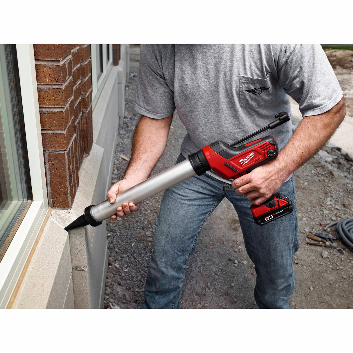 Milwaukee 2641-20 M18 Cordless 10oz. Caulk and Adhesive Gun Bare Tool - 10