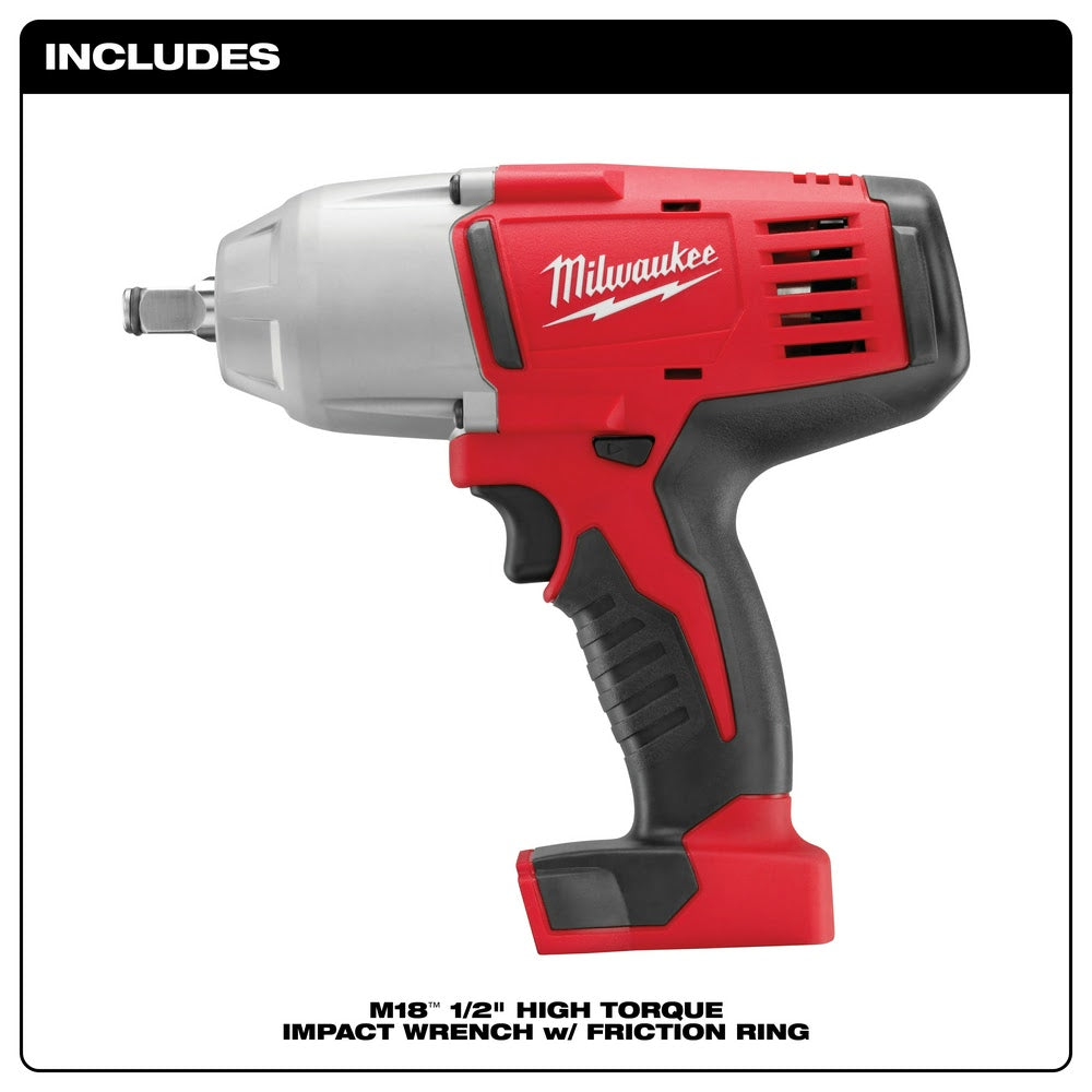 Milwaukee 2663-20 M18 1/2" High Torque Impact Wrench with Friction Ring (Bare Tool) - 4