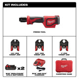 Milwaukee 2674-82C M18 Short Throw Press Tool Kit with PEX Crimp Jaws (Reconditioned) - 2