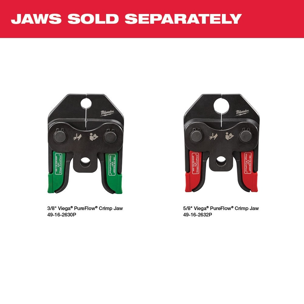 Milwaukee 2674-82P M18 Short Throw Press Tool Kit with Viega PureFlow Jaws (Reconditioned) - 5