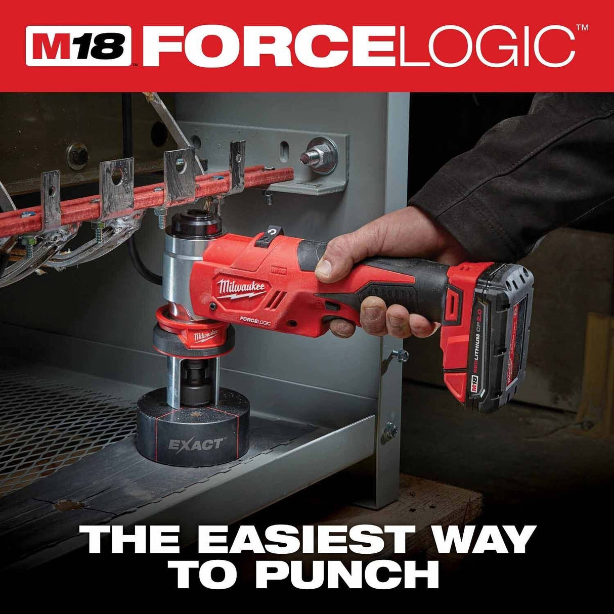 Milwaukee 2677-02 M18 FORCE LOGIC 6T Knockout Tool 1/2" - 2" - 11