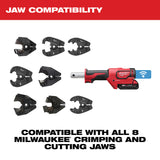 Milwaukee 2678-22BG M18 Force Logic 6T Utility Crimping Kit With D3 Grooves And Fixed Bg Die - 6