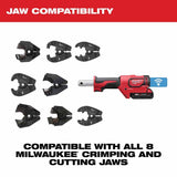Milwaukee 2678-22O M18 Force Logic 6T Utility Crimping Kit With D3 Grooves And Fixed O Die - 6