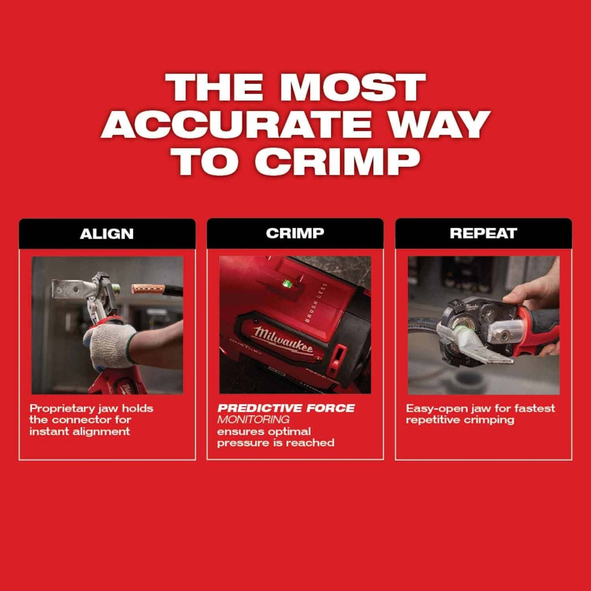 Milwaukee 2679-600CU M18 FORCE LOGIC 600 MCM Crimper with #8 - 600 MCM Cu Dies - 3