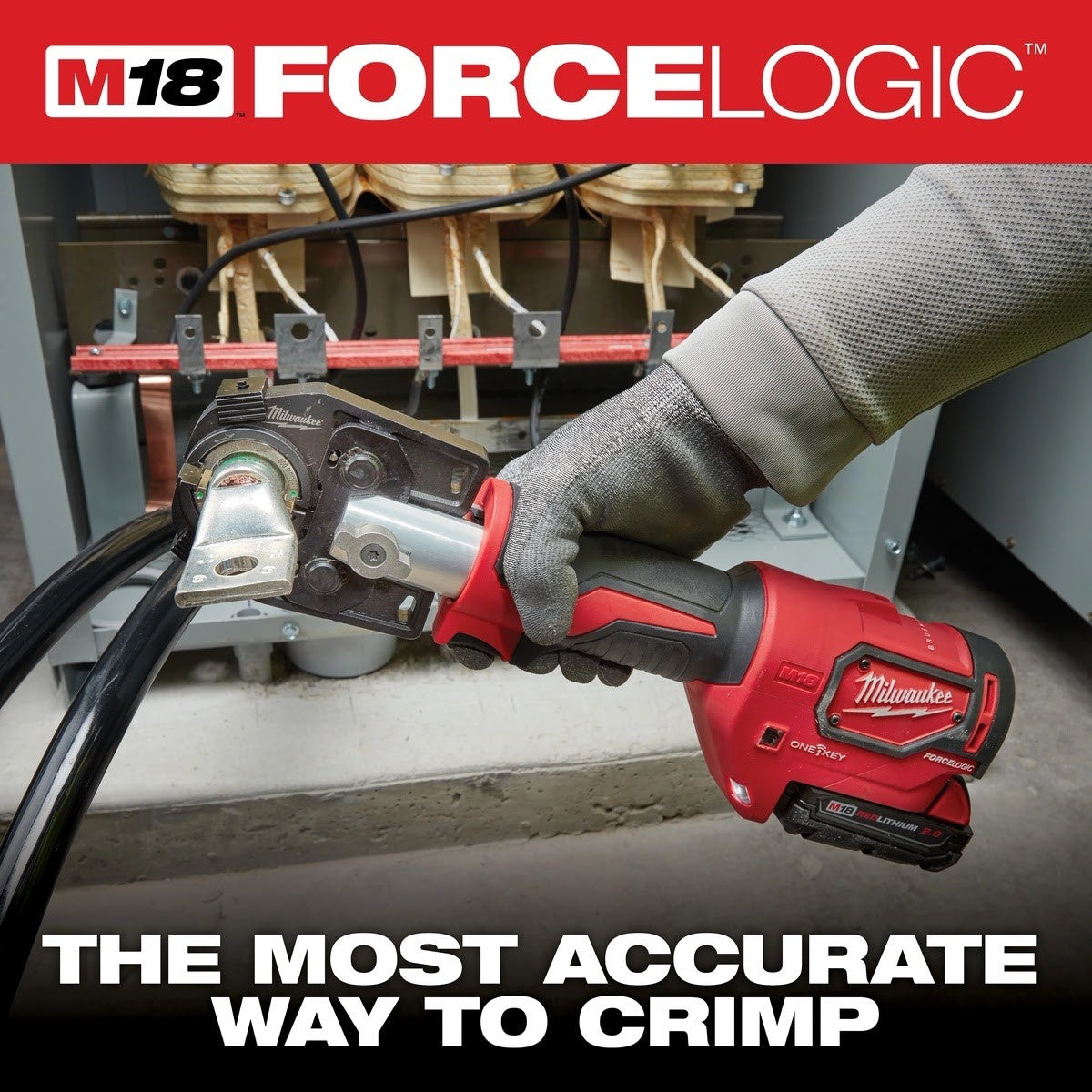 Milwaukee 2679-750AL M18 FORCE LOGIC 600 MCM Aluminum Crimper with 750 MCM Expanded Jaw Kit (Dies and Case) - 8