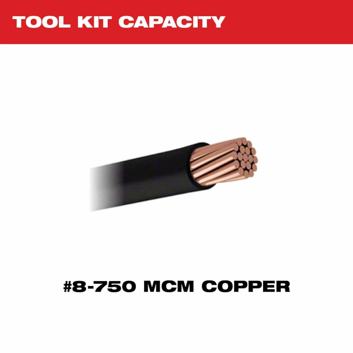 Milwaukee 2679-750CU M18 FORCE LOGIC 600 MCM Cu Crimper w/ 750 MCM Expanded Jaw and Dies - 5