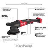 Milwaukee 2685-20 M18 FUEL 6" 21mm Random Orbital Polisher Bare Tool - 3