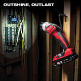 Milwaukee 2695-24 M18 Cordless Combo Compact Hammer Drill/Hackzall/1/4 Hex Impact Driver/Work Light/Charger/2 Battery - 7
