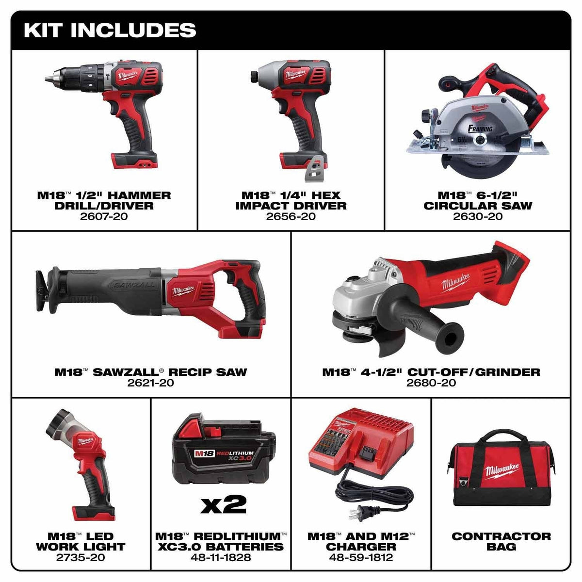 Milwaukee 2696-26 M18™ 6 - Tool Combo Kit - 3