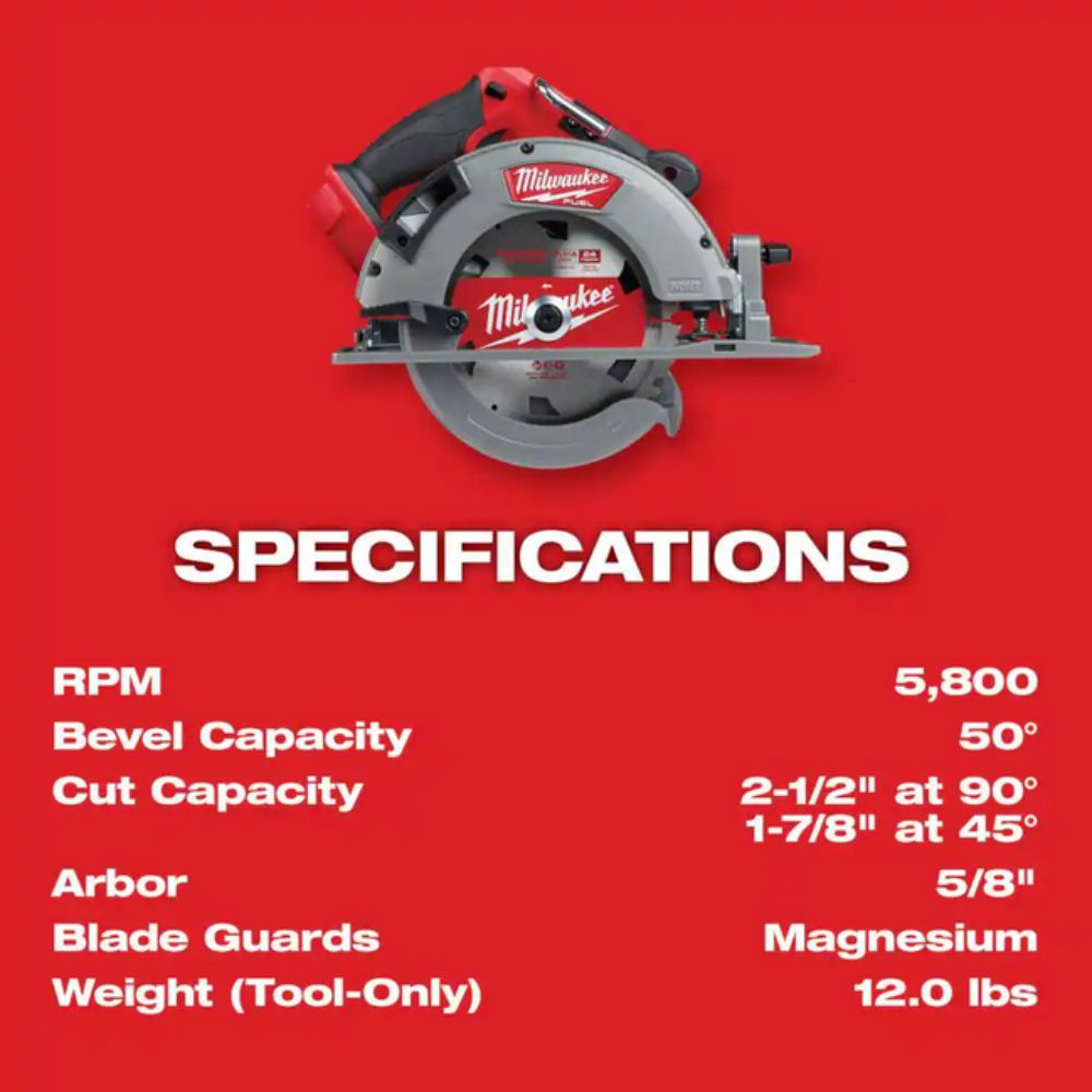 Milwaukee 2732-21HO M18 FUEL 7-1/4" Circular Saw Kit - 6