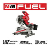 Milwaukee 2734-80 M18 FUEL Dual Bevel Sliding Compound Miter Saw Bare Tool (Reconditioned) - 3