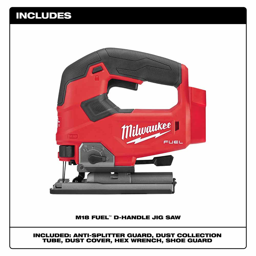 Milwaukee 2737-20 M18 FUEL D-Handle Jig Saw Bare Tool - 2