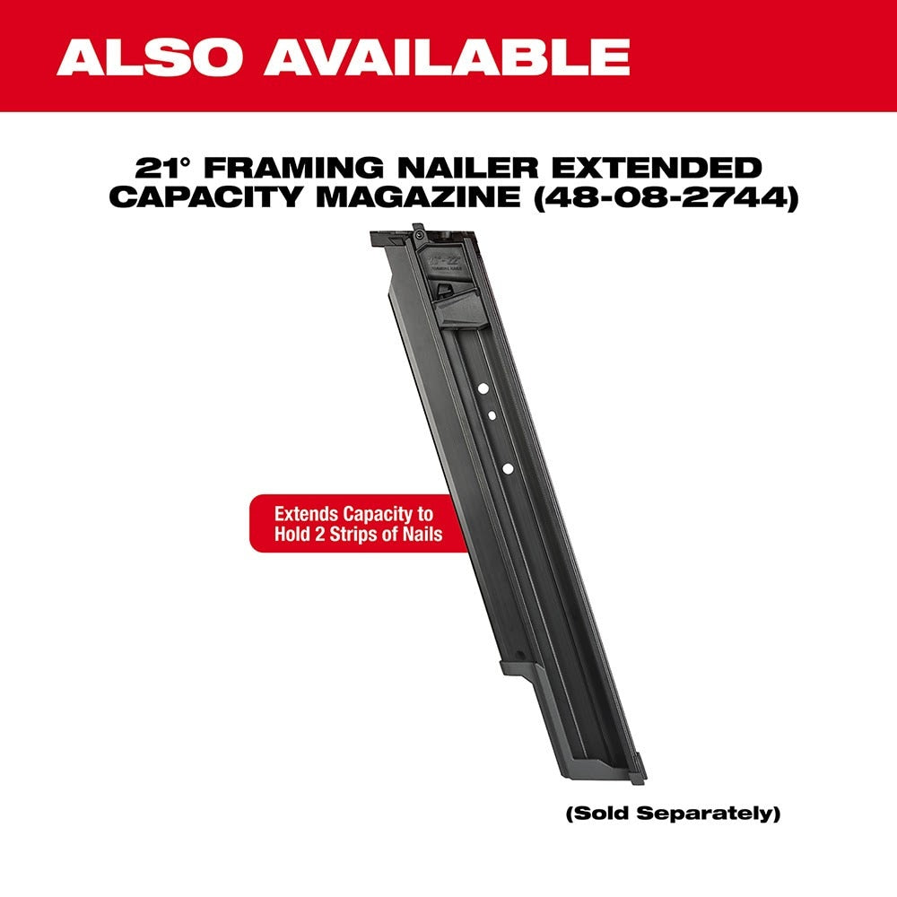 Milwaukee  2744-21 M18 FUEL™ 21 Degree Framing Nailer Kit - 10