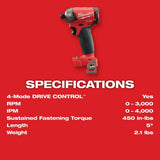 Milwaukee 2760-22 M18 FUEL SURGE 1/4" Hex Hydraulic Driver Kit - 8