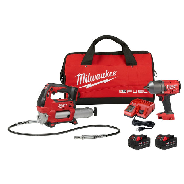 Milwaukee 2767-22GR M18 FUEL HTIW w/ Grease Gun Kit