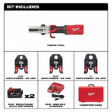 Milwaukee 2773-22L M18 FORCE LOGIC Long Throw Press Tool 1/2" to 1" Kit for Stainless Steel - 2