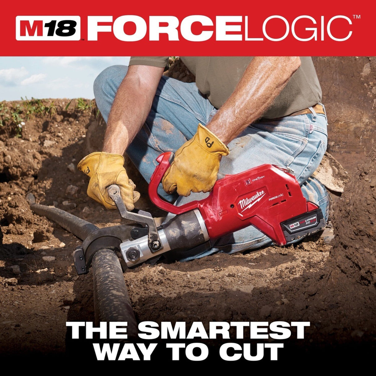 Milwaukee 2776-20 M18 FORCE LOGIC 3 in. Underground Cable Cutter, cordless hydraulic, cuts up to 1500 MCM Copper 15kV (Tool Only) - 3
