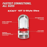 Milwaukee 2779-750CU M18 FORCE LOGIC 750 MCM Crimper with #6 - 750 MCM Copper Dies - 8