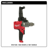 Milwaukee 2810-20 M18 FUEL Mud Mixer with 180° Handle Bare Tool - 2