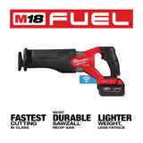 Milwaukee  2822-22 M18 FUEL™ SAWZALL® Recip Saw W/ One-Key™- 2 battery XC5.0 Kit - 12