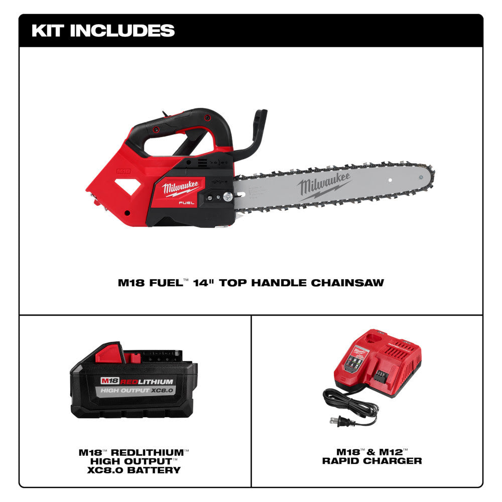 Milwaukee 2826-21T M18 FUEL 14" Top Handle Chainsaw Kit - 3