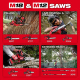 Milwaukee 2827-22 M18 FUEL 20" Dual Battery Chainsaw Kit - 11